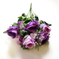 искусственные цветы букет роз с добавкой фиалка цвета сиреневый 8