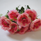 искусственные цветы камелия цвета розовый с малиновым 53