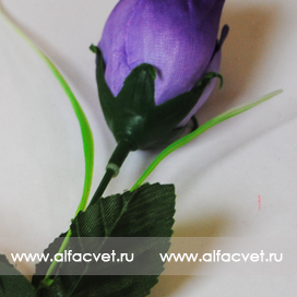 искусственные цветы роза цвета фиолетовый 7