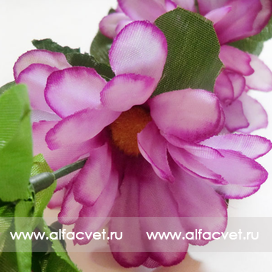 искусственные цветы ветка ромашек цвета фиолетовый 7