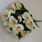 искусственные цветы китайская роза цвета белый 6