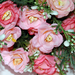 искусственные цветы букет роз цвета темно-розовый с розовым 45