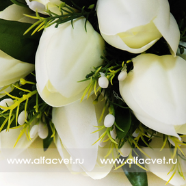 искусственные цветы тюльпаны цвета белый 6