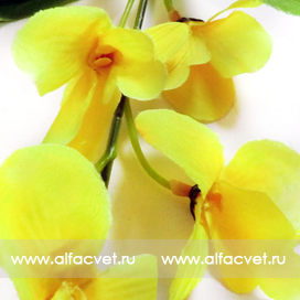 искусственные цветы ветка орхидей цвета желтый 1