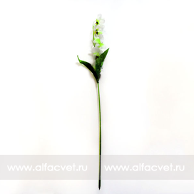 искусственные цветы ветка орхидей цвета зеленый с белым 34